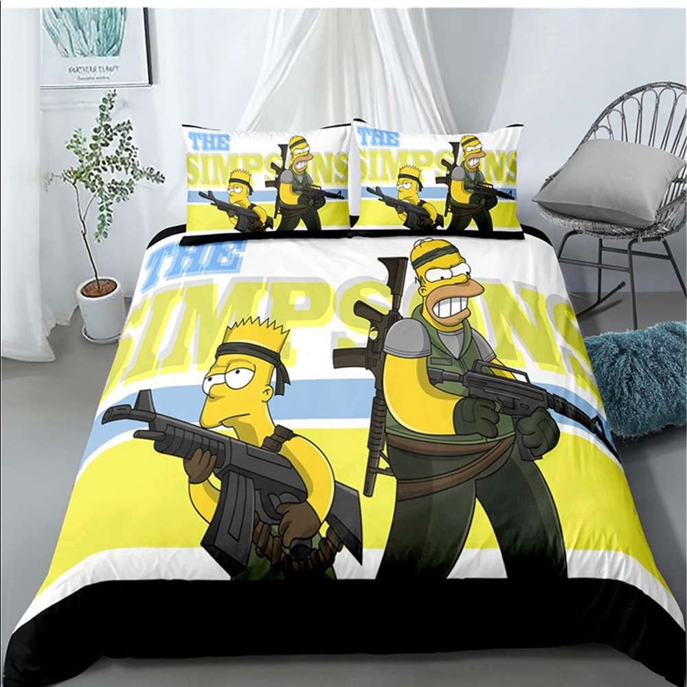 The Simpsons Duvet Cover Set 3 Pieces Bedding Set